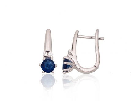 Silver earrings with english lock. Photo Nr. 1