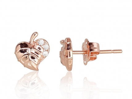 Gold classic studs earrings. Photo Nr. 1