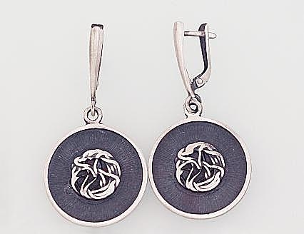 Silver earrings with english lock. Photo Nr. 1