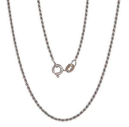 Silver chain Rope 1,3 mm. Photo Nr. 1