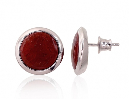 Silver stud earrings. Photo Nr. 1
