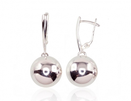 Silver earrings with english lock. Photo Nr. 1