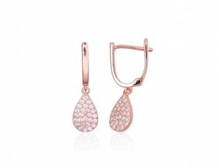 Silver earrings with english lock. Photo Nr. 1