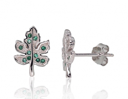 Silver stud earrings. Photo Nr. 1