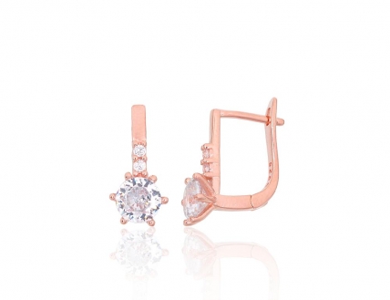 Silver earrings with english lock. Photo Nr. 1