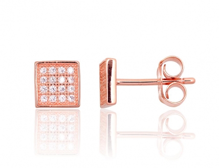 Silver stud earrings. Photo Nr. 1