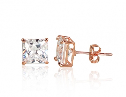 Gold classic studs earrings. Photo Nr. 1