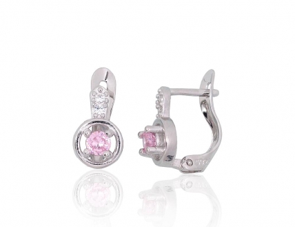 Silver earrings with english lock. Photo Nr. 1