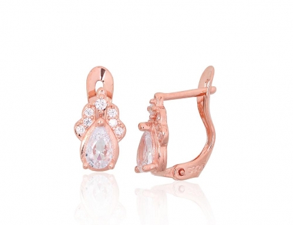 Silver earrings with english lock. Photo Nr. 1