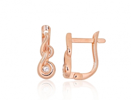 Золотые серьги на английском замке. Photo Nr. 1