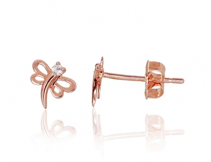 Gold classic studs earrings. Photo Nr. 1