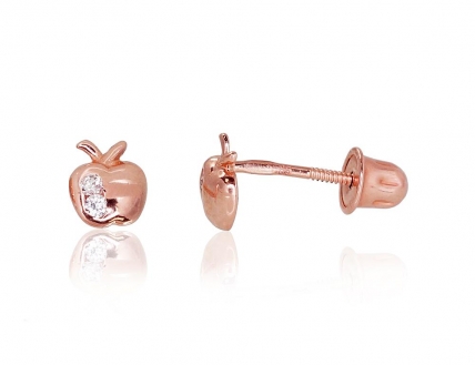 Gold screw studs earrings. Photo Nr. 1