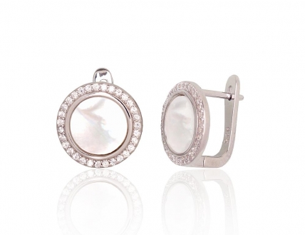 Silver earrings with english lock. Photo Nr. 1