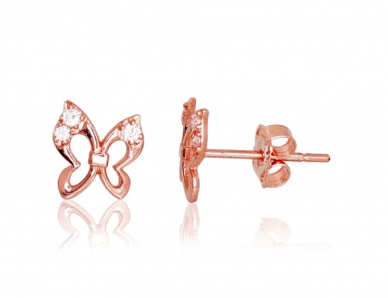 Gold classic studs earrings. Photo Nr. 1