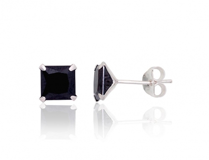 Silver stud earrings. Photo Nr. 1