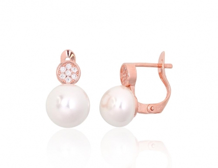 Silver earrings with english lock. Photo Nr. 1