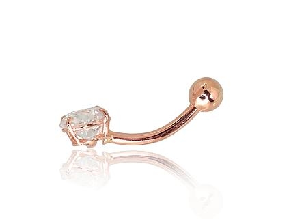 Gold piercing for navel. Photo Nr. 2