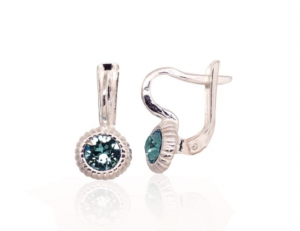 Silver earrings with english lock. Photo Nr. 1