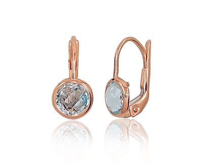 Gold earrings with english lock. Photo Nr. 1