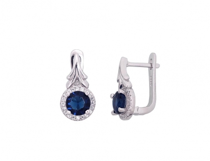 Silver earrings with english lock. Photo Nr. 1