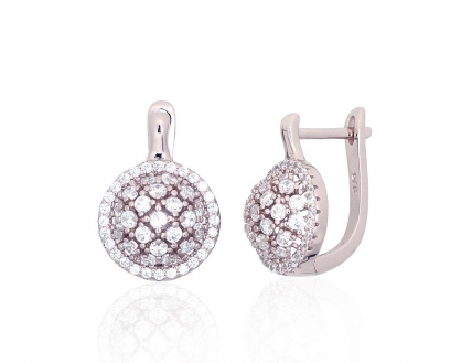 Silver earrings with english lock. Photo Nr. 1