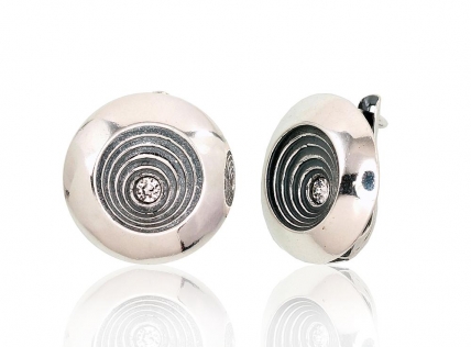 Silver earrings with english lock. Photo Nr. 1