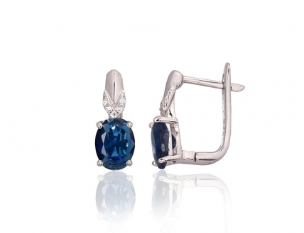 Silver earrings with english lock. Photo Nr. 1