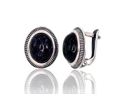 Silver earrings with english lock. Photo Nr. 1