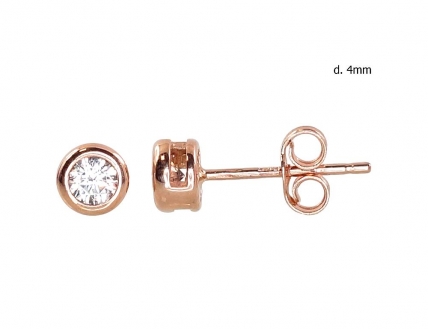 Gold classic studs earrings. Photo Nr. 1