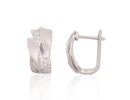 Silver earrings with english lock. Photo Nr. 1