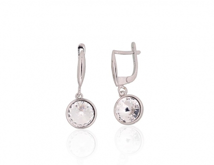 Silver earrings with english lock. Photo Nr. 1