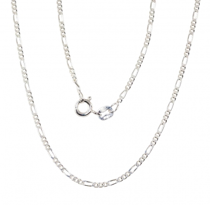 Silver chain Figaro 1,8 mm, diamond cut. Photo Nr. 1
