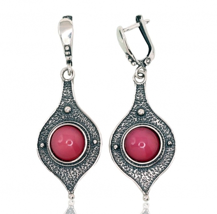 Silver earrings with english lock. Photo Nr. 1