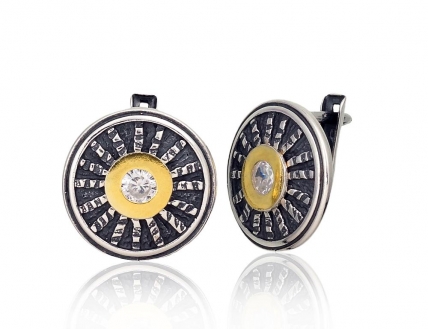 Silver earrings with english lock. Photo Nr. 1