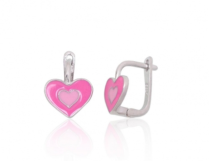 Silver earrings with english lock. Photo Nr. 1