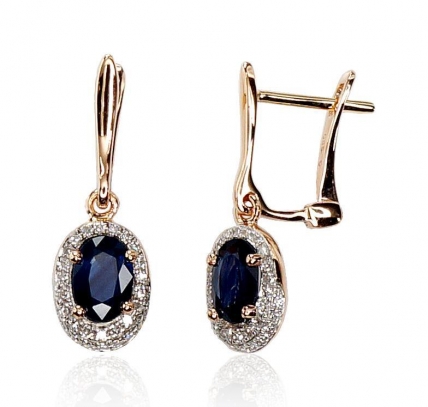Gold earrings with english lock. Photo Nr. 1
