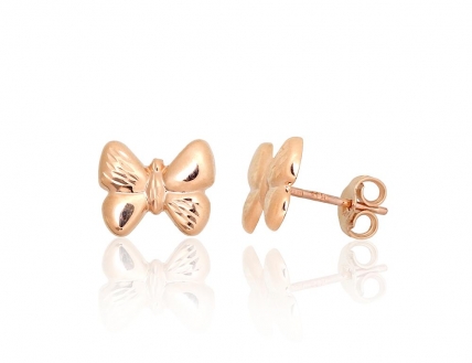 Gold classic studs earrings. Photo Nr. 1