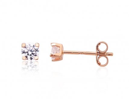 Gold classic studs earrings. Photo Nr. 1