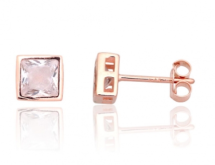 Silver stud earrings. Photo Nr. 1