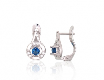 Silver earrings with english lock. Photo Nr. 1