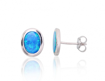 Silver stud earrings. Photo Nr. 1