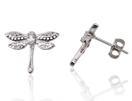Silver stud earrings. Photo Nr. 1