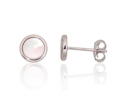 Silver stud earrings. Photo Nr. 1