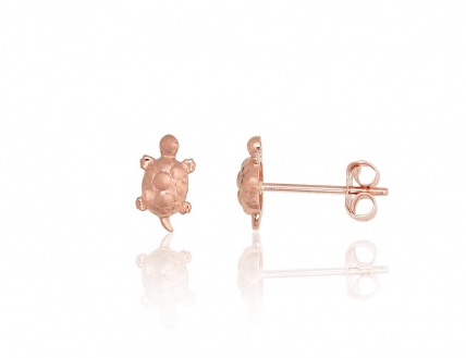 Gold classic studs earrings. Photo Nr. 1
