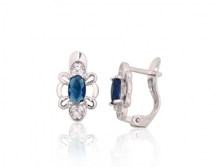 Silver earrings with english lock. Photo Nr. 1