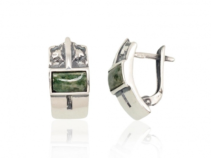 Silver earrings with english lock. Photo Nr. 1