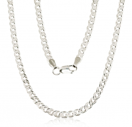 Silver chain Mona Liza 3.1 mm, diamond cut. Photo Nr. 1