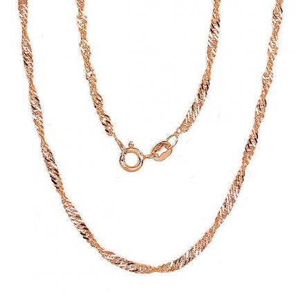 Silver chain Singapore 2,5 mm, diamond cut. Photo Nr. 1