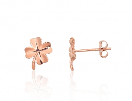 Gold classic studs earrings. Photo Nr. 1