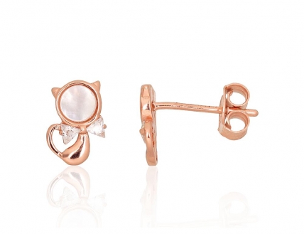Silver stud earrings. Photo Nr. 1
